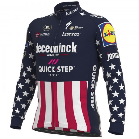 Maillot vélo 2021 Deceuninck-Quick-Step Manches Longues N004